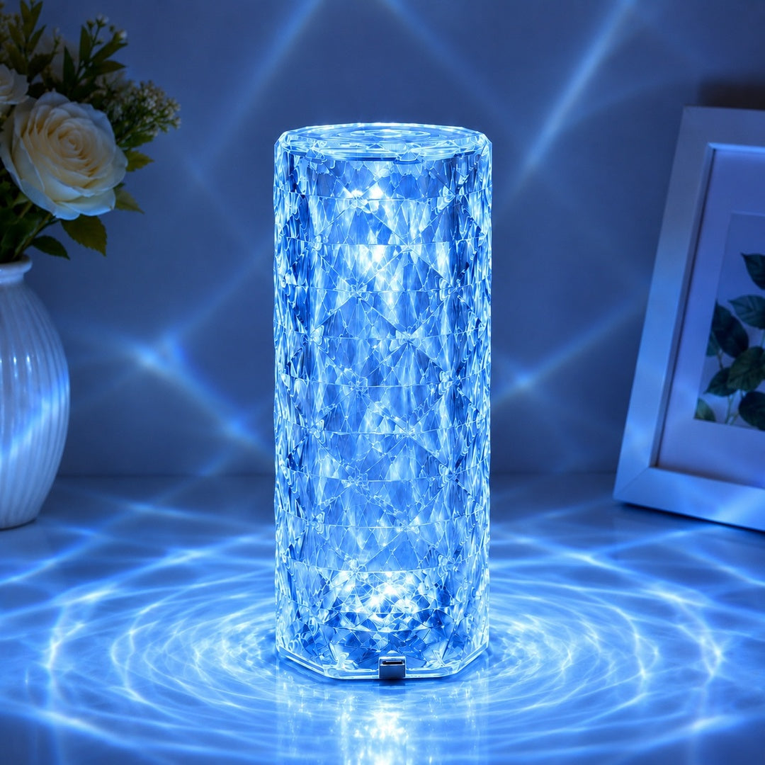 Rose Diamond Crystal Table Lamp β 16 Color RGB Touch Sensor Light
