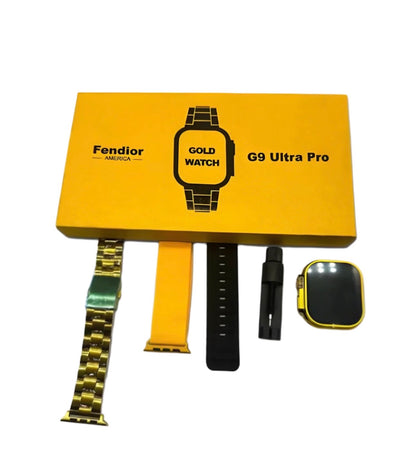 Luxury Gold Bluetooth Smart Watch with Metal Strap | HD Touch Display | Calling & Fitness Tracker