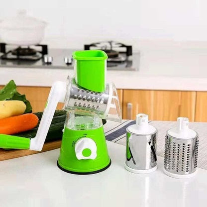 Manual Vegetable Drum Cutter | 3-in-1 Premium Kitchen Slicer