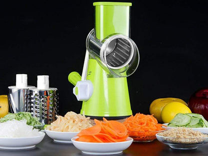 Manual Vegetable Drum Cutter | 3-in-1 Premium Kitchen Slicer