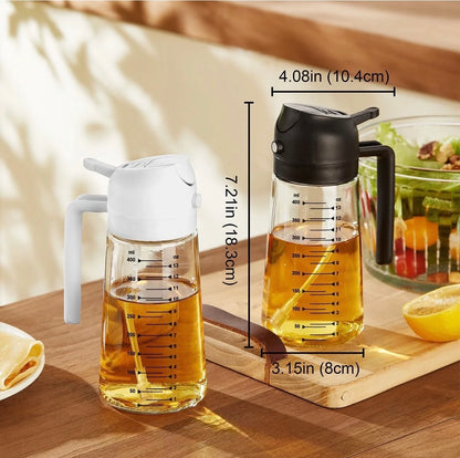 2-In-1 Oil Sprayer Bottle - Designed For Cooking Oil Dispensing