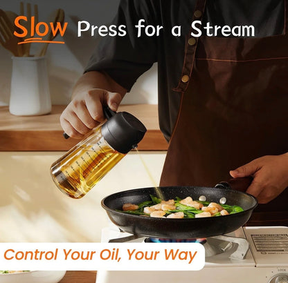 2-In-1 Oil Sprayer Bottle - Designed For Cooking Oil Dispensing
