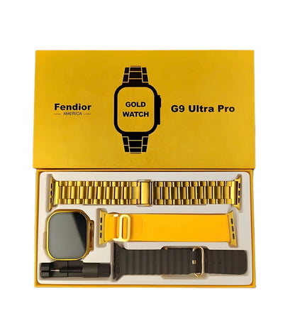 Luxury Gold Bluetooth Smart Watch with Metal Strap | HD Touch Display | Calling & Fitness Tracker