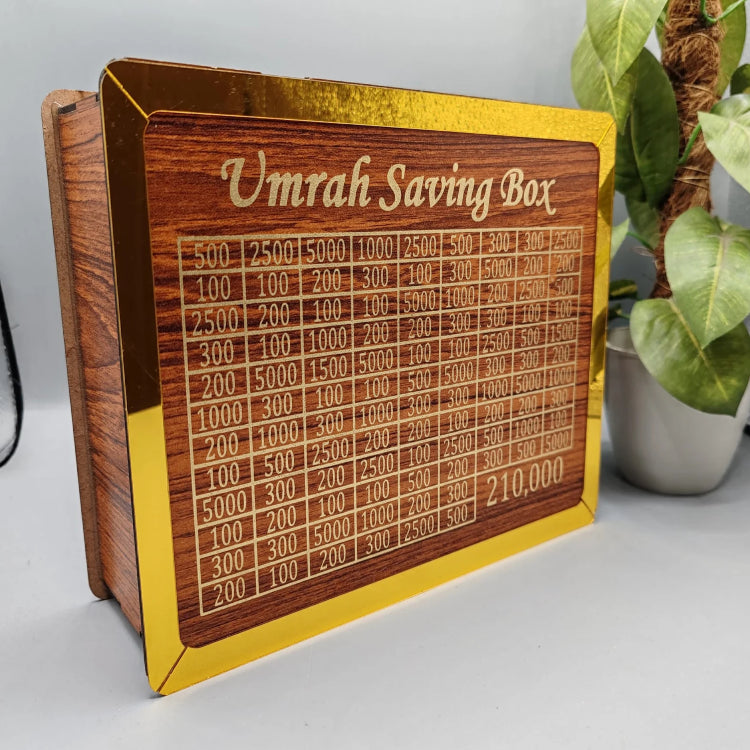 All in 1 – Reusable Wooden Money Saving Box (Openable)