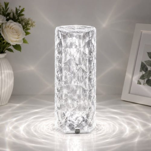 Rose Diamond Crystal Table Lamp – 16 Color RGB Touch Sensor Light